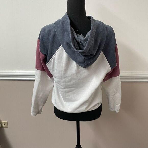 Pink Rose Hoodie with Banded Bottom - Picture 2 of 3